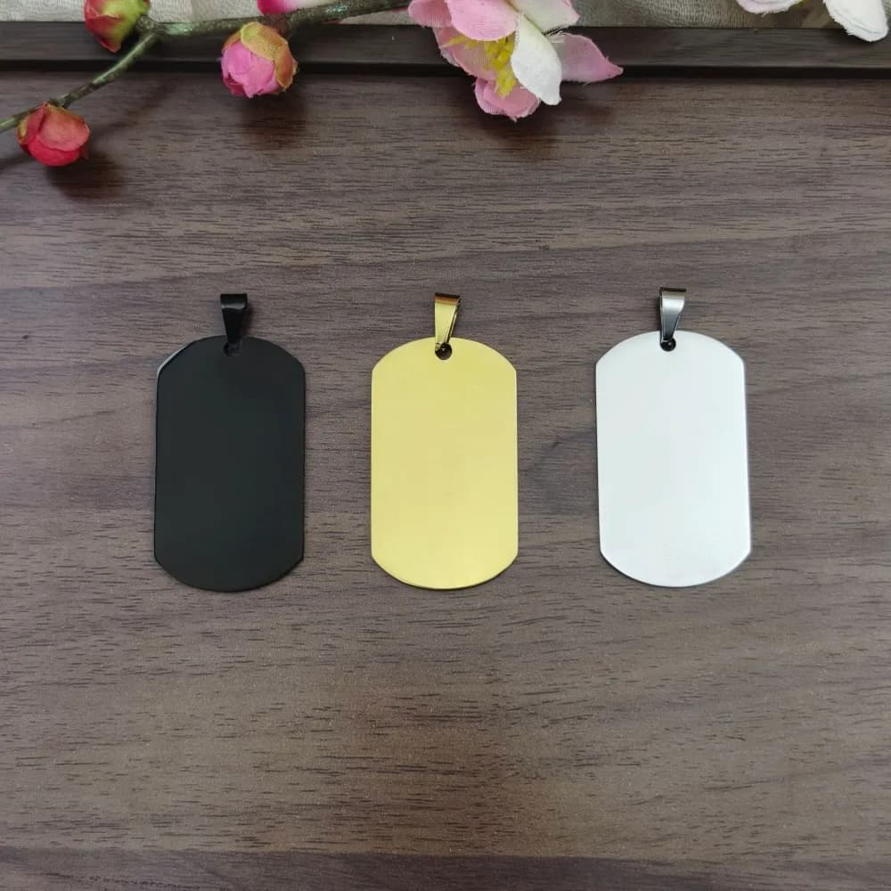 Ciondolo Collana in Acciaio Inox con Incisione Laser Personalizzata, Portachiavi, Etichetta Personalizzata, Accessori da Appendere, Regalo per Donne