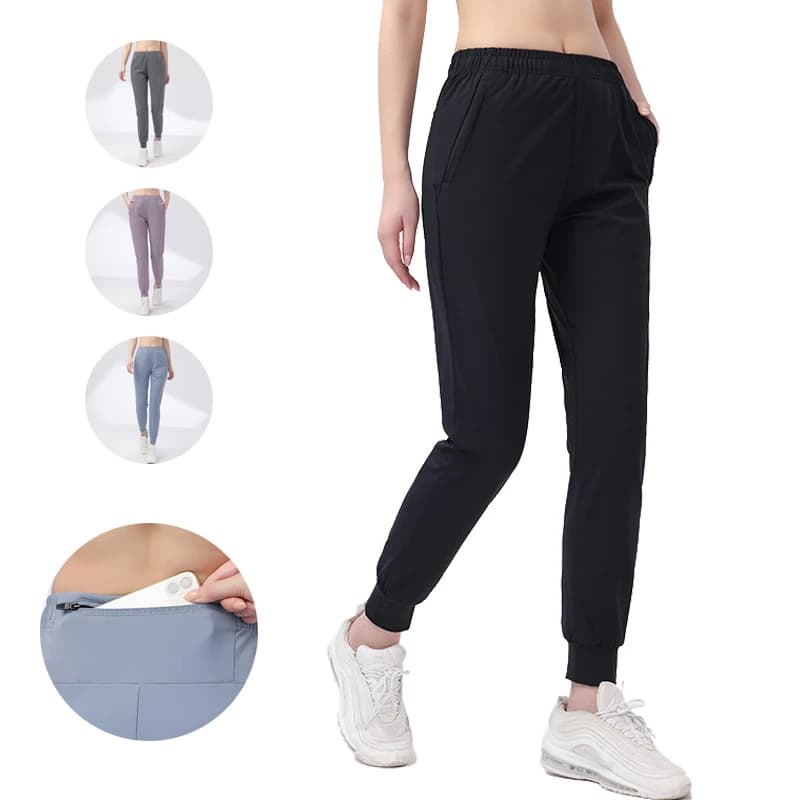 (S-2XL) Pantaloni da yoga da donna Leggings sportivi da corsa Vita alta con tasca con cerniera Pantaloni affusolati da palestra elasticizzati ad asciugatura rapida