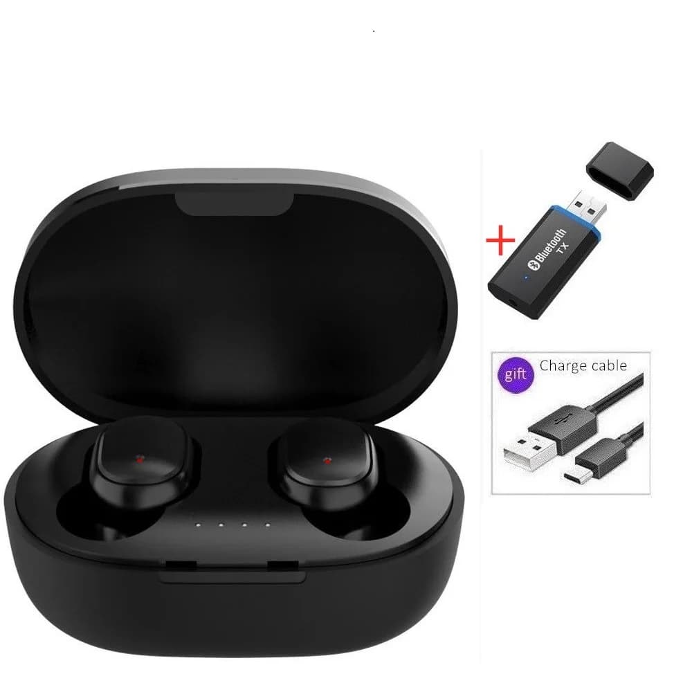 TWS Wireless Earphones Sports Waterproof Bluetooth Earbuds USB TV Adaptor Use For TV Sport with Mic Touch Control TWS Headset A6
