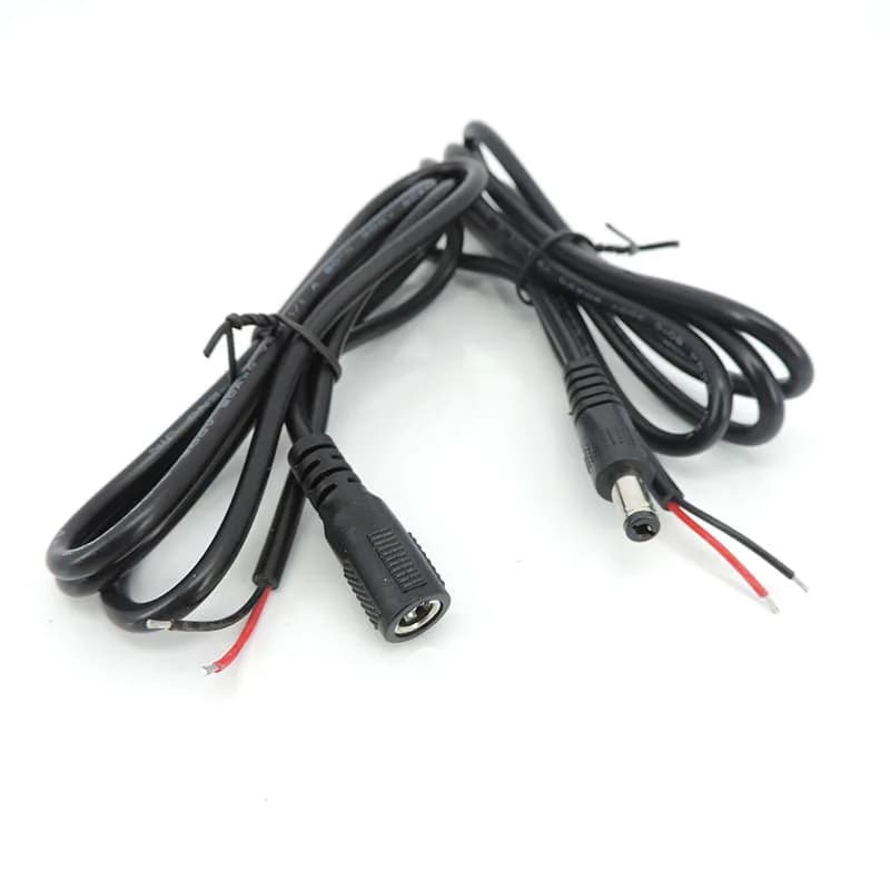 1m DC maschio femmina alimentatore treccia estendere cavo 5.5x2.1 20 AWG 5A jack cavo connettore per telecamera CCTV monitor pannello solare r