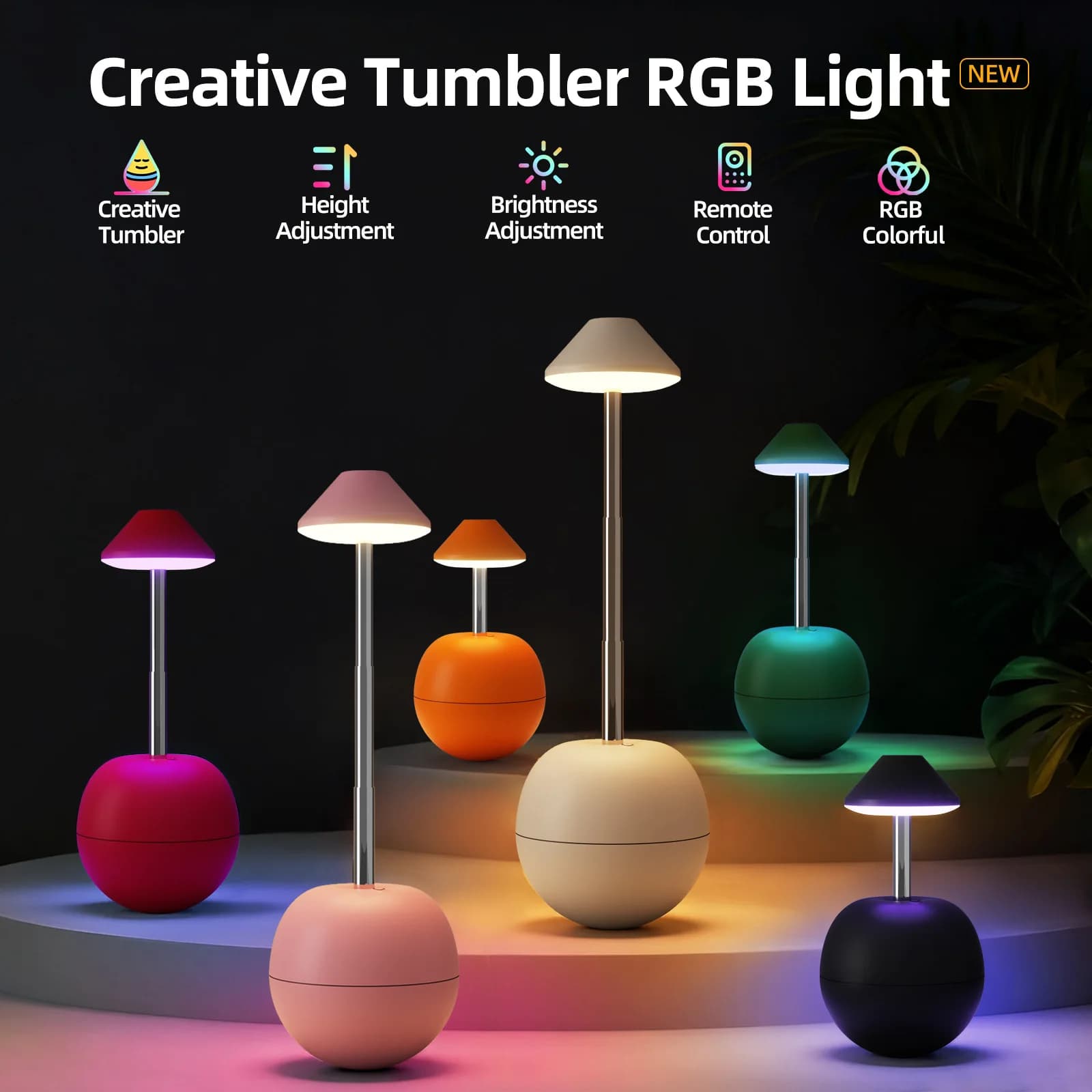 Original Desktop Remote Control Bedside Ambient Light, Led Charging Night Light, Creative Decorative Desk Lamp