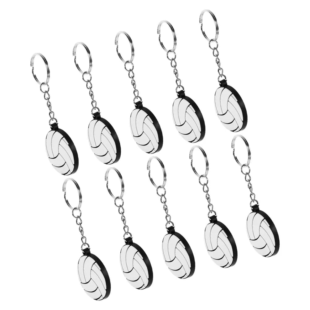 10 PVC keyring to decorate key rings, pendants, party bags, volleyball