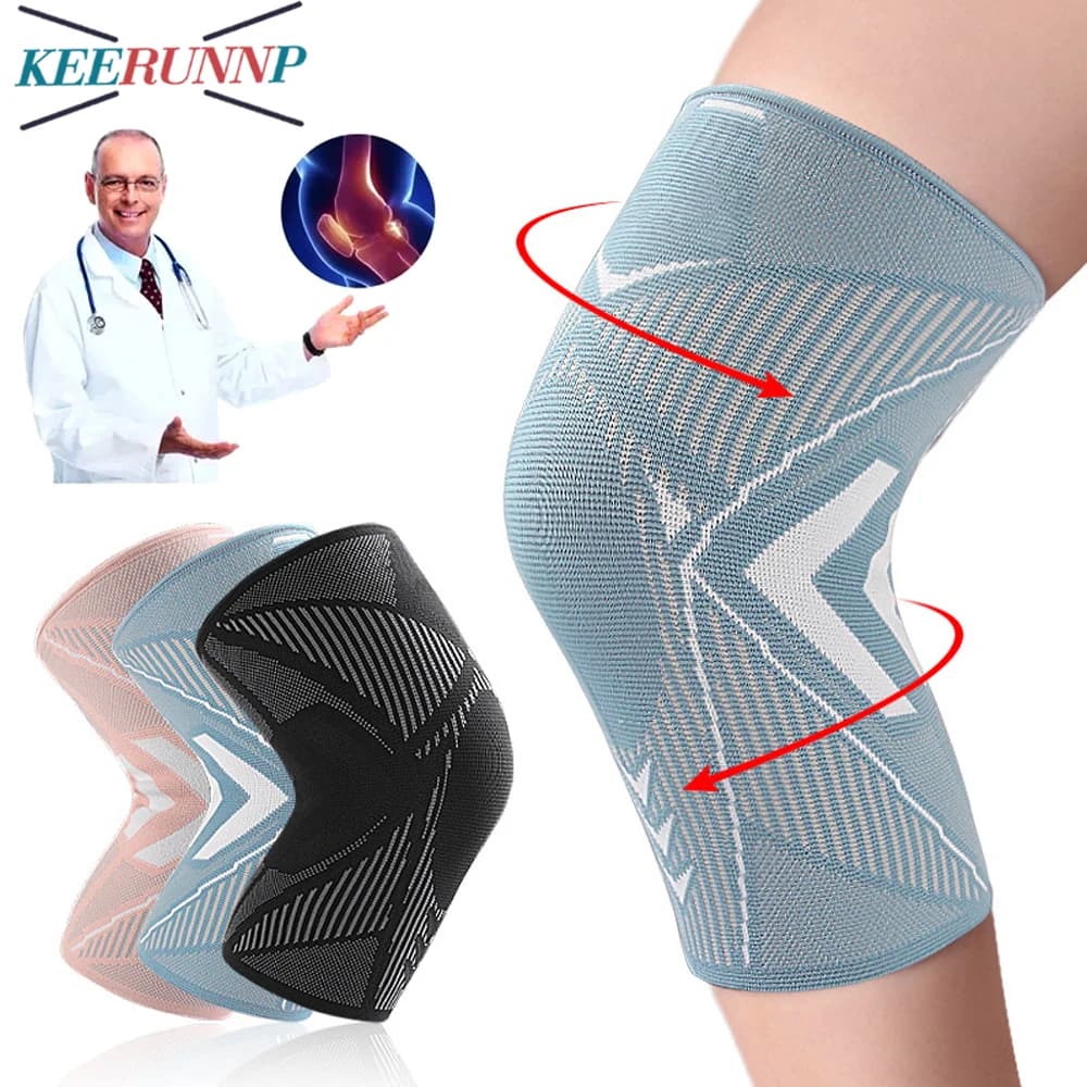 1 pezzo di ginocchiera per alleviare il dolore - Manicotti di compressione del ginocchio per uomini e donne - Supporto per sollevamento pesi, allenamento - Strappo del menisco ACL