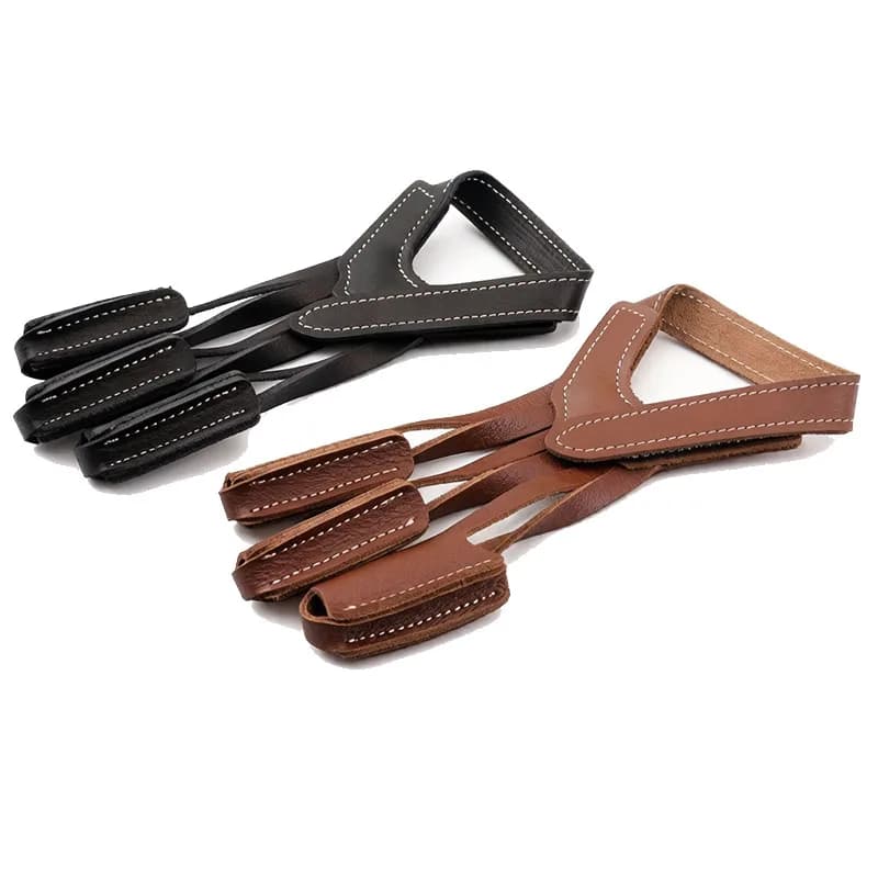 Archery Glove 3 Finger Guard Cowhide Finger Tab Protective Target Hunting Practice Shooting Accessories