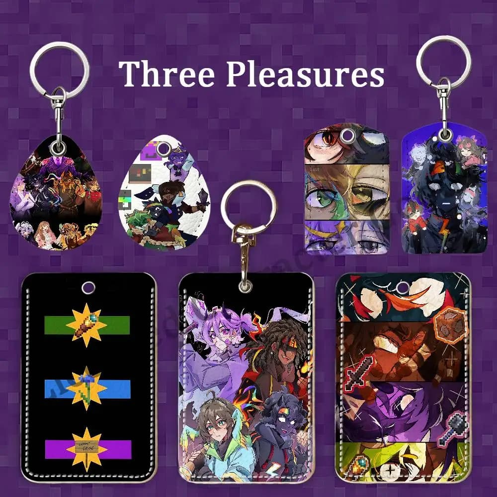 U-Unstable S-SMP Custom Access Card Case Leather Card Holder Keychain Key Ring Transportation Card Case Gifts