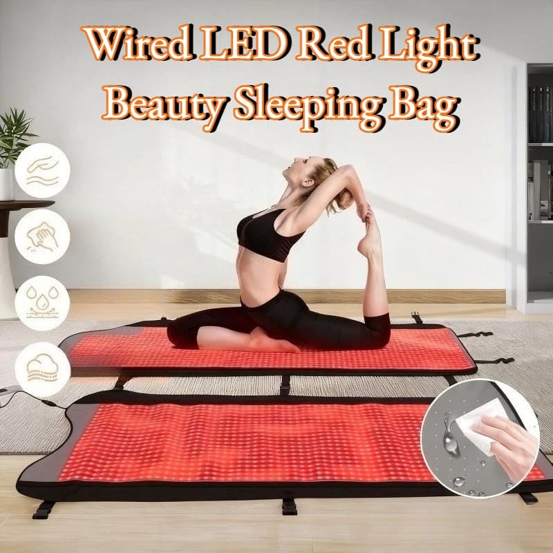 LED Pele Satin with Red Light for Beauty, Yoga Mat for Photo Rejuvenation, Portable and Durable