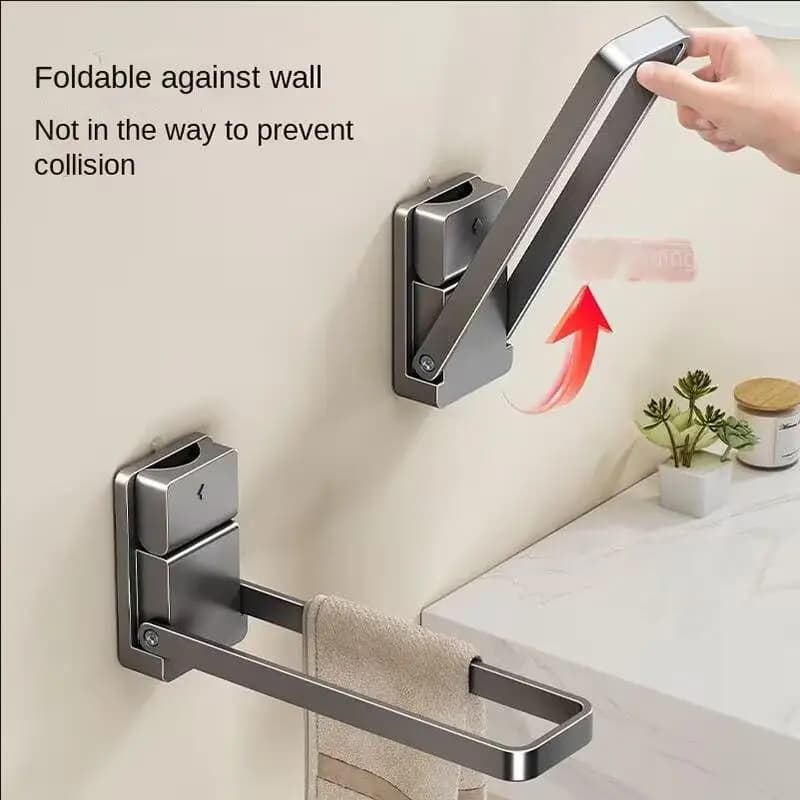 1/2PCS Detachable Towel Rack Space-Saving Rack Compact Design Damage-Free Removal Easy Installation Moisture-Resistant Material