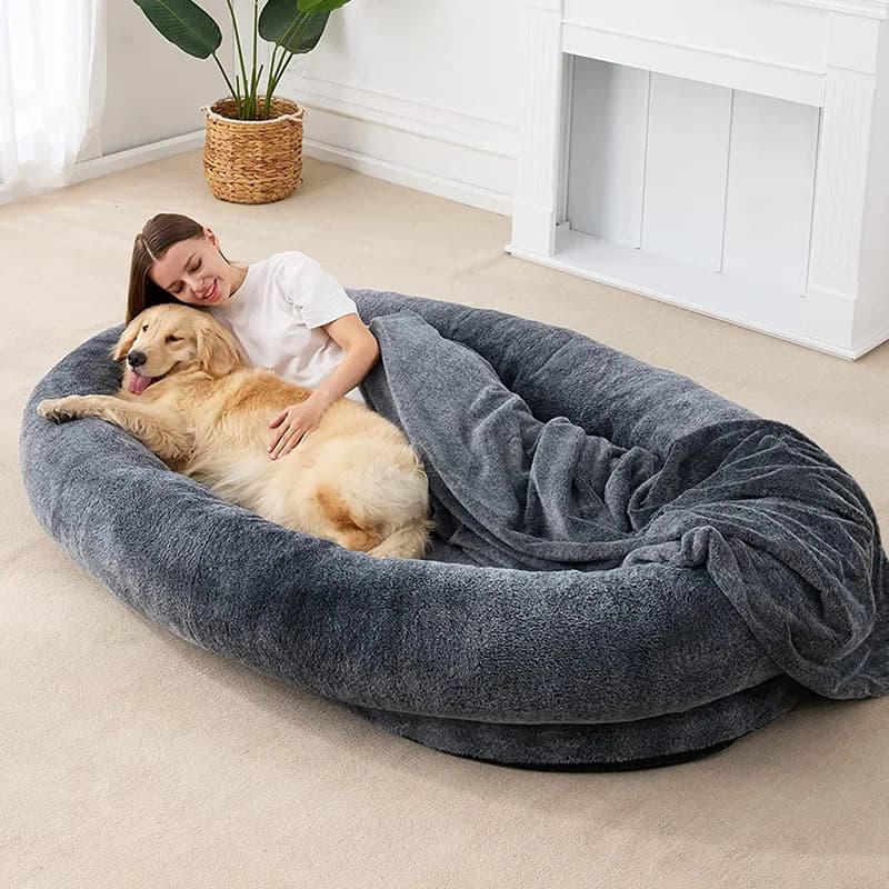 Letto per cani umani con schiuma ortopedica di lusso extra large