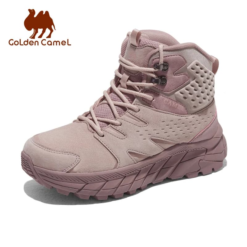 Scarpe da Trekking in cammello dorato stivali da Trekking alti antiscivolo scarpe da Trekking impermeabili all'aperto resistenti all'usura per uomo 2024 autunno
