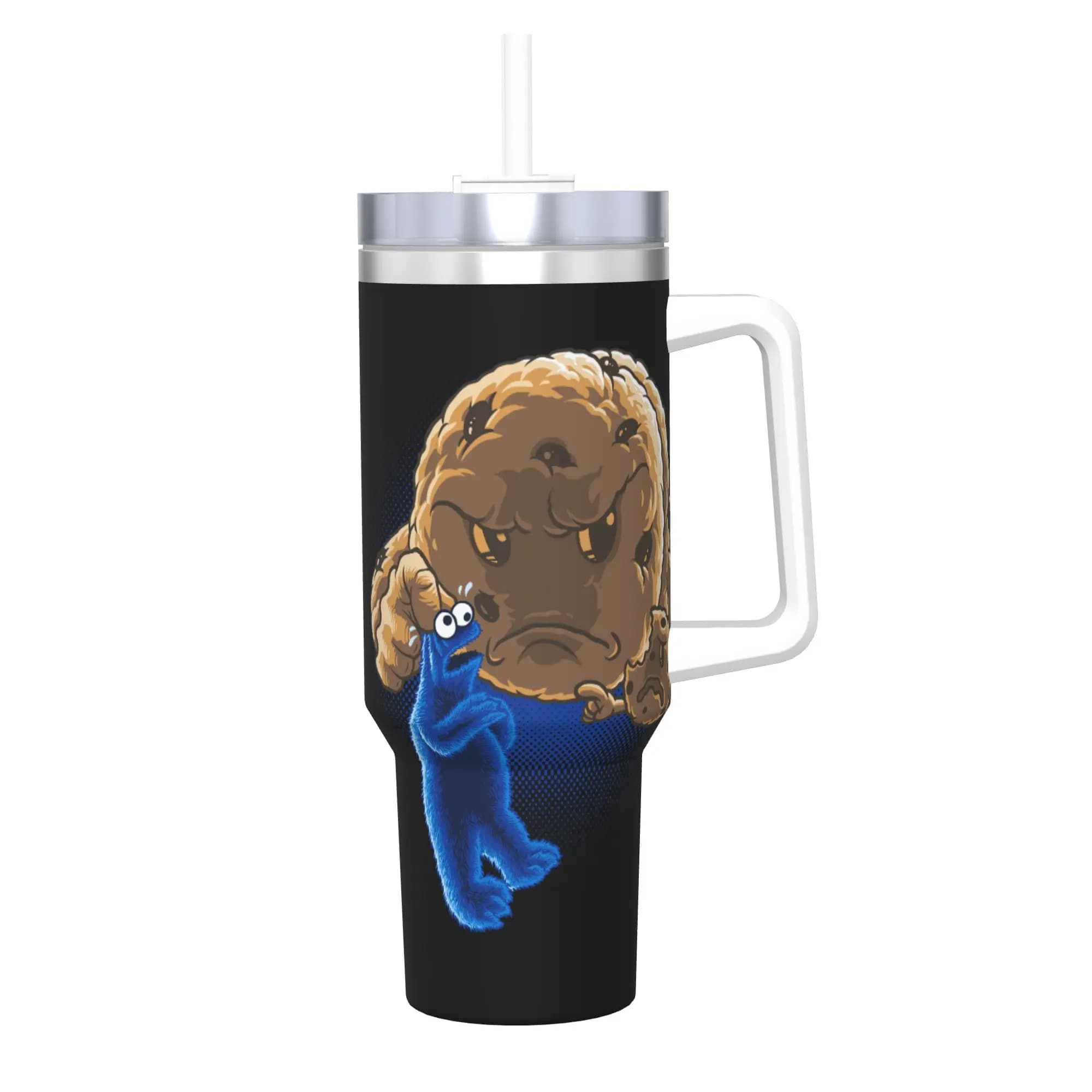 Stainless Steel Tumbler Cookie Monster Wrong Cookie Coffee Mug Leakproof Cold and Hot Car Mugs Camping Water Bottle