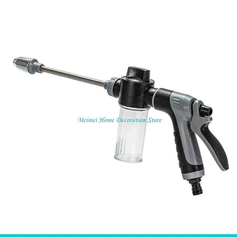 H7BF Spruzzatore schiuma con ugello per tubo da giardino con testina spruzzo girevole e contenitore per detergente per