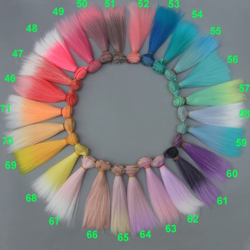 15 cm all'ingrosso capelli lisci capelli fai da te/parrucche per BJD per MH per bambole Barbie alberi per bambole fai da te fatti a mano