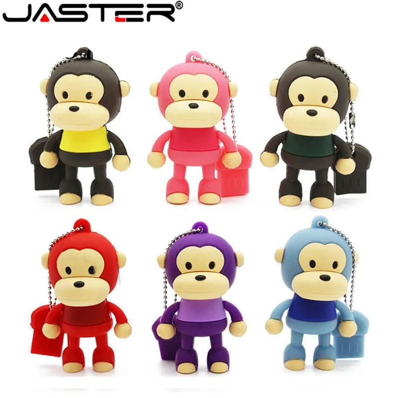 JASTER Mini animal Hot Sale Cartoon Cute Monkey USB Flash Drive Pendrive 4GB 16GB 32GB 64GB USB Stick Memoria USB
