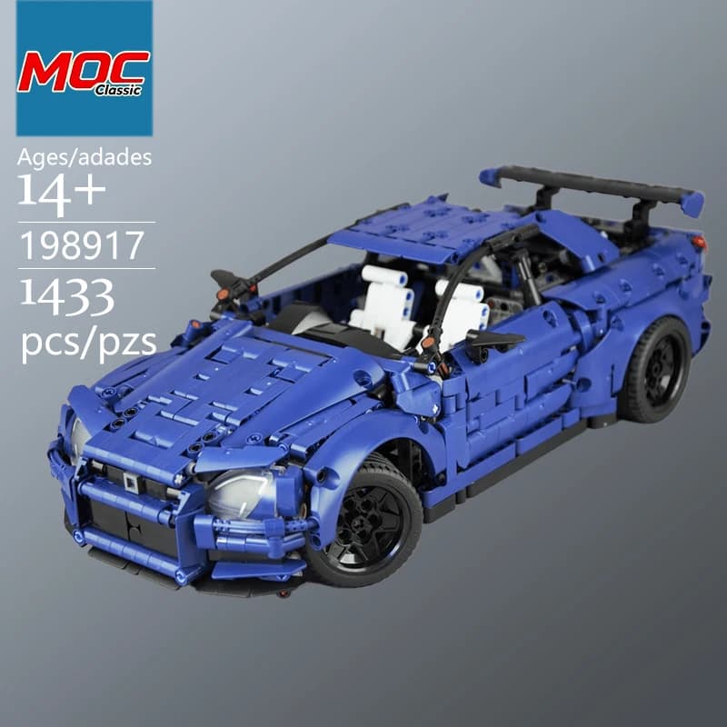 Specially Customized MOC R34 GTR Sports Car Technic Building Block Model - Trendy Educational Toys - Casual Building Game Gifts