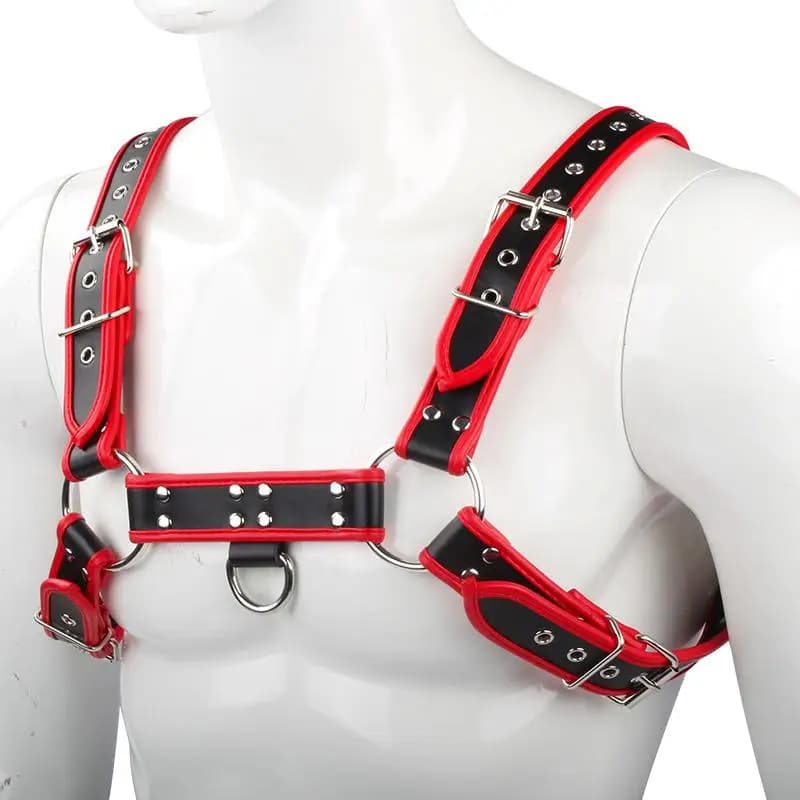 Imbracatura da uomo Cintura pettorale in pelle per cani toro inglesi Abbigliamento fetish Cinghie sexy Prodotti bondage Giocattoli sessuali per uomini
