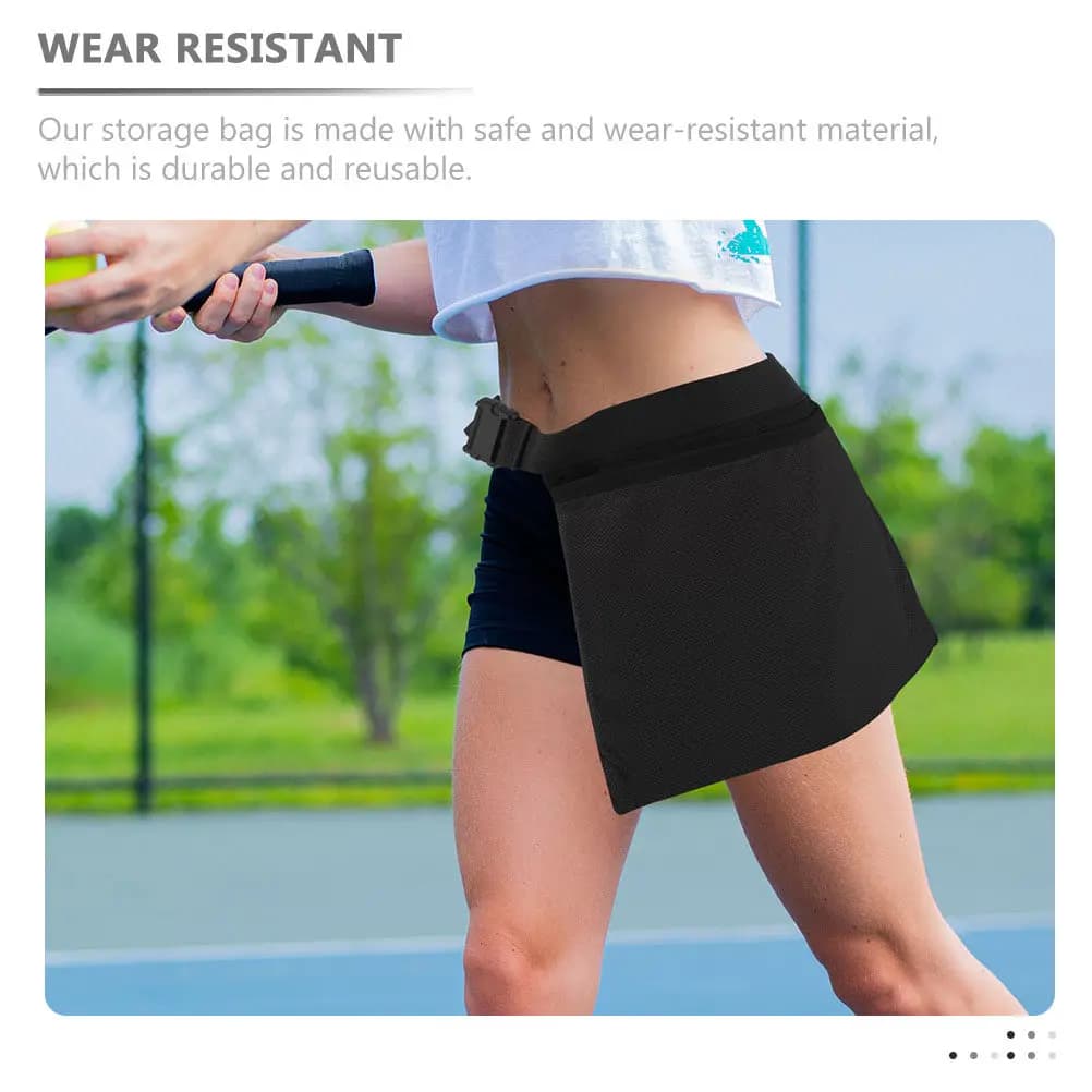 2 Pezzi Borsa a Tracolla in Rete per Palline da Tennis, Golf, Ping Pong, Baseball, Badminton - Portaoggetti Portatile e Riutilizzabile per Attrezzatura Sportiva