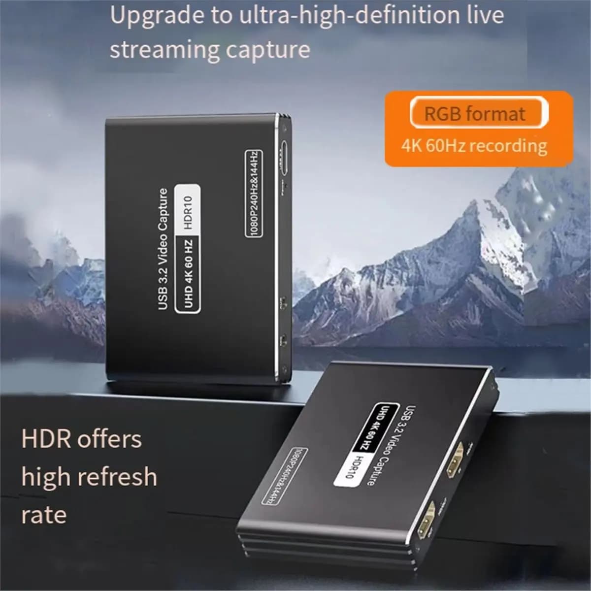 Scheda di Acquisizione Video Digitale 4K 60fps 1080P 240fps Compatibile con Bypass HDCP, Telecamera HDTV con USB 3.2 per Registrazione Live su PC