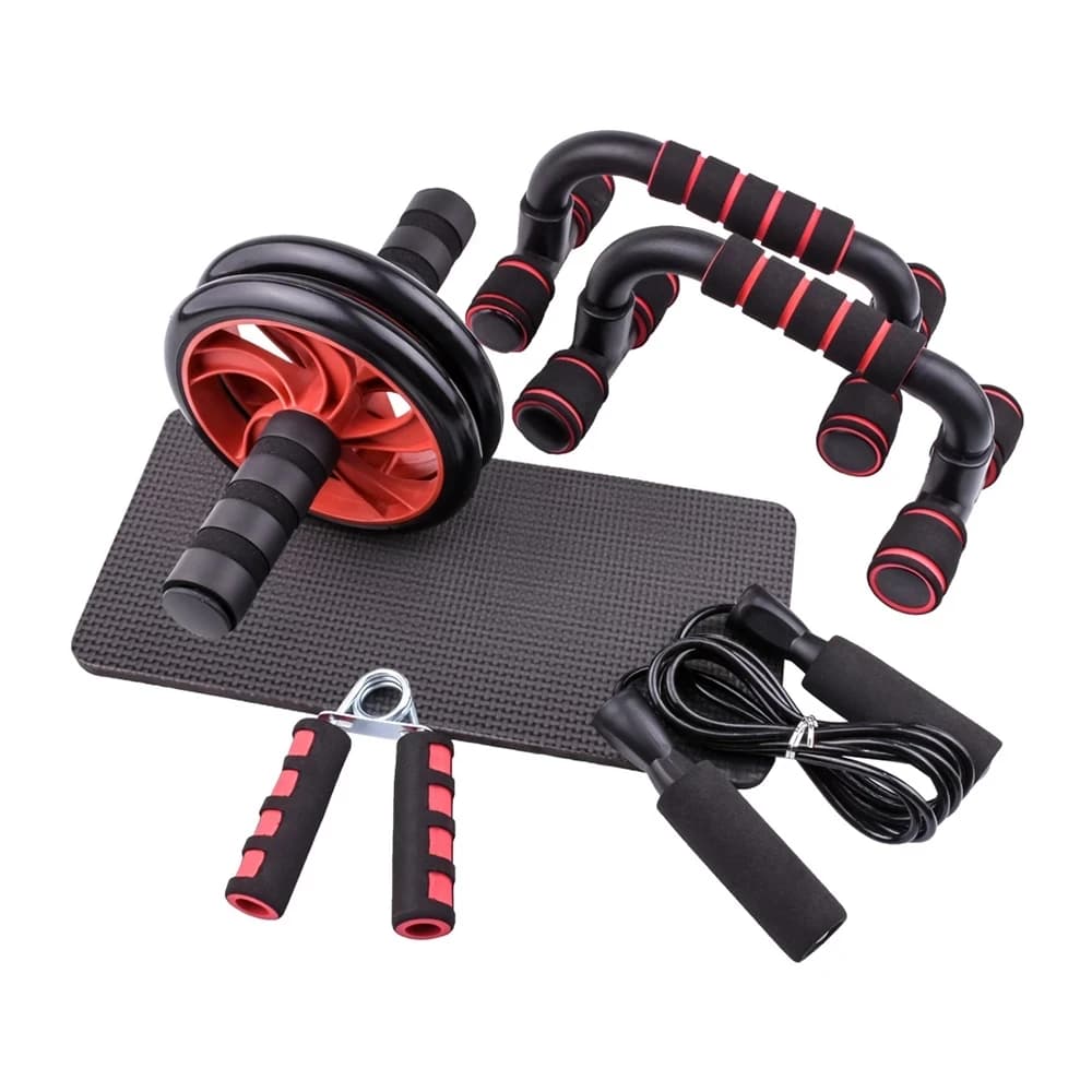 Jumping rod with push-up support bar with grip strength bands AB wheel roller for abdominal workout exercises 2025 Recently