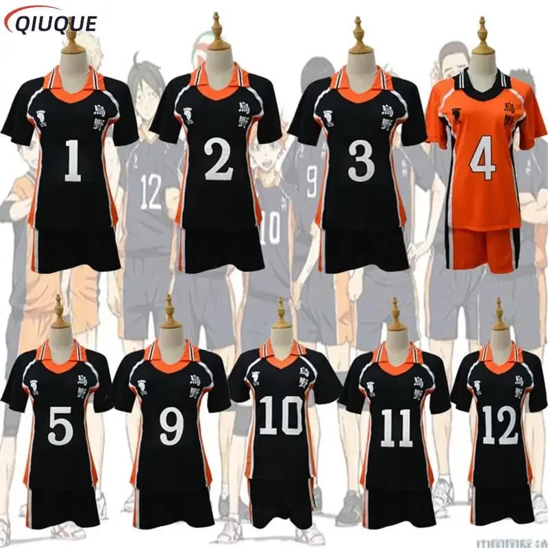 Karasuno Koukou High School Pallavolo Club Hinata Shoyo Costume Cosplay Kageyama Tobio Abbigliamento sportivo Jerseysa;2,c'4,h.