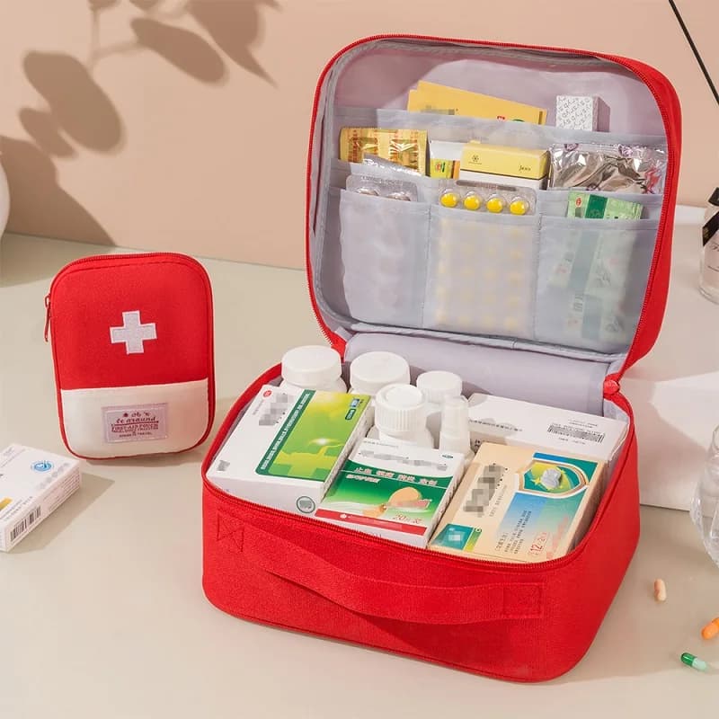 Borsa di stoccaggio ordinata per oggetti di emergenza medica per uso domestico all'aperto Viaggio Sport Campeggio Kit di pronto soccorso all'aperto Pacchetto di stoccaggio per l'organizzazione