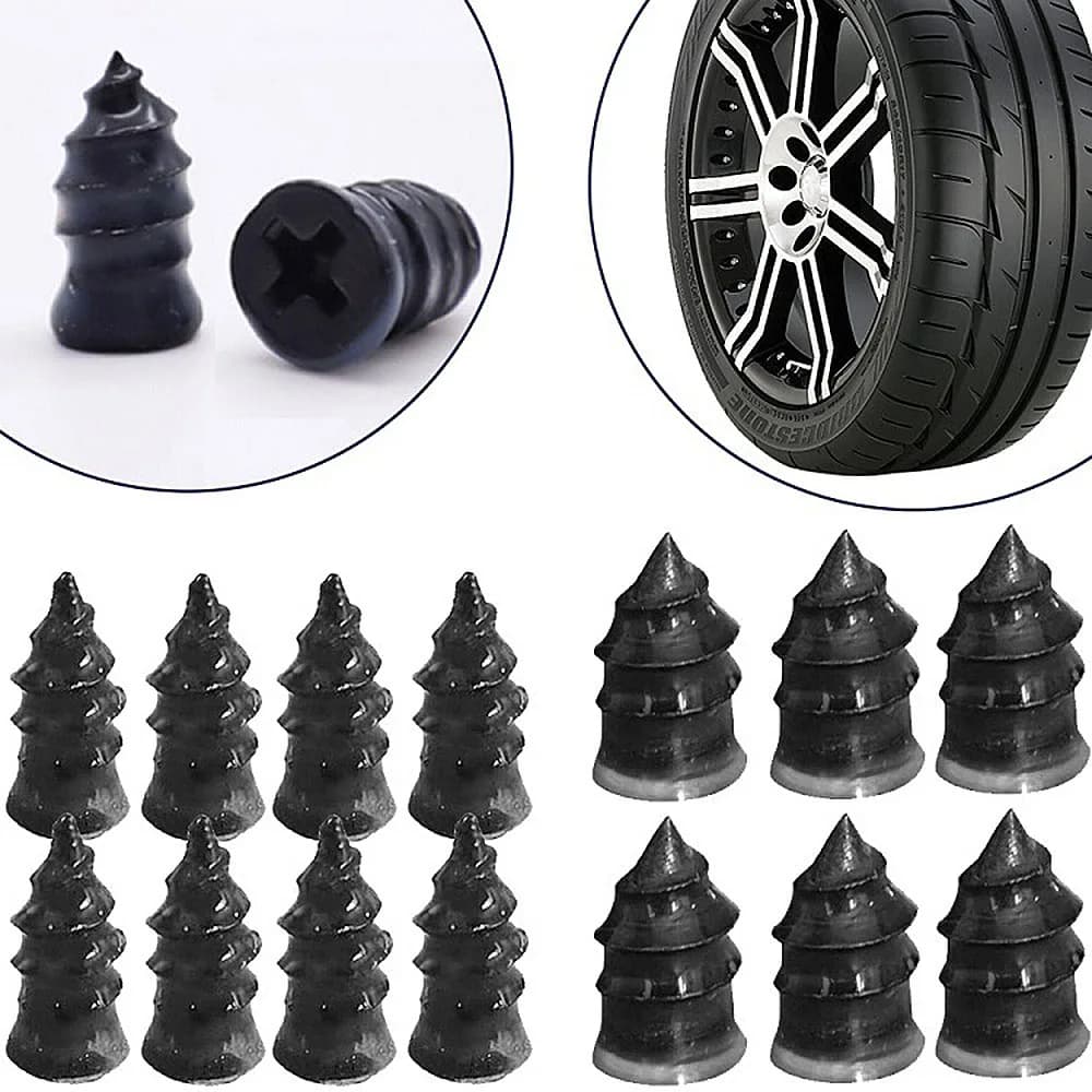 11PCS Vacuum Tyre Repair Nail Kit for Motorcycle Car Scooter Rubber Tubeless Tire Repair Tool Set Glue Free Repair Tire Film Nai