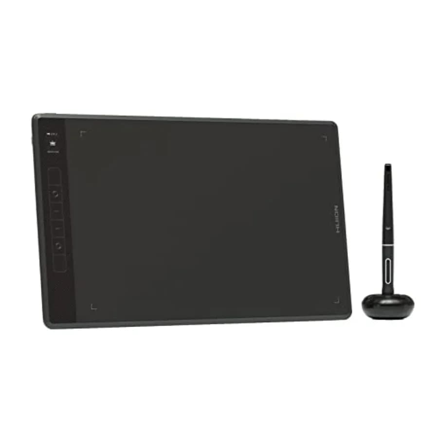 Tavoletta grafica wireless per arte digitale in plastica ABS nera, schermo LCD mini intelligente da 13,6 pollici con Bluetooth senza batteria