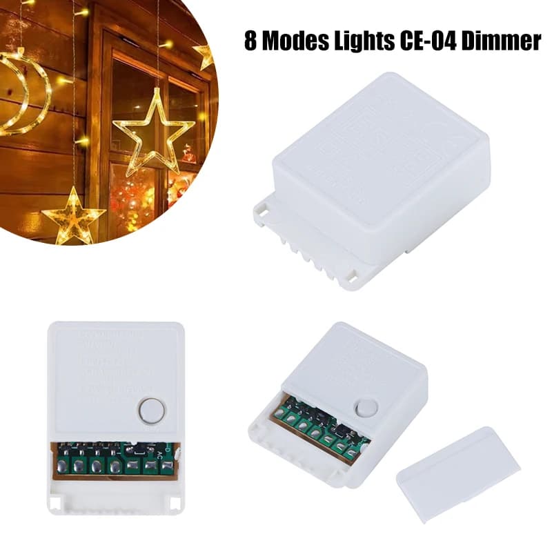 1PCS LED String 8 modalità Luci Twinkle CE-04 Dimmer Striscia flessibile Nastro di illuminazione Replica Interruttore Manopola regolabile Controller