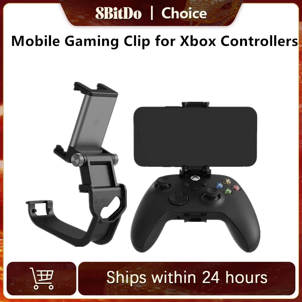 Supporto per clip da gioco 8BitDo per controller wireless Xbox Supporto per accessori di gioco nero per Xbox Series X | Controller S e Xbox One