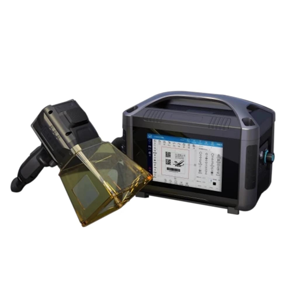 HGTECH High Precision Portable Fiber Laser Marking Lazer Gold Plated Brass Steel 20W/30W/50/100W