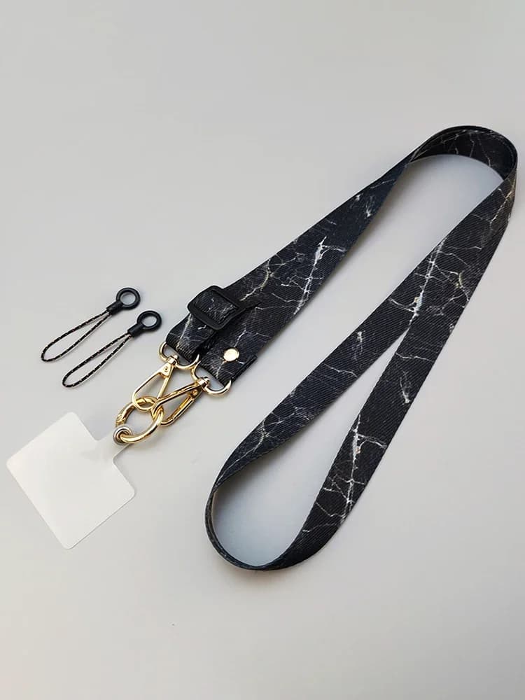 Marbling Universal Cell Phone Crossbody cordino cinturino regolabile cordini per cellulare corda Anti-perso appeso Clip per tracolla