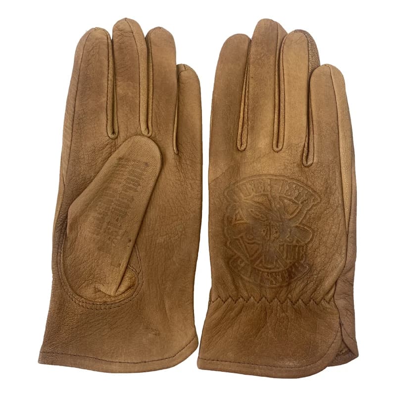 Guanti da moto Vintage per uomo uomo dito pieno in pelle afflitta lettere modello stampato sfoderato Luvas scaldamuscoli guanti