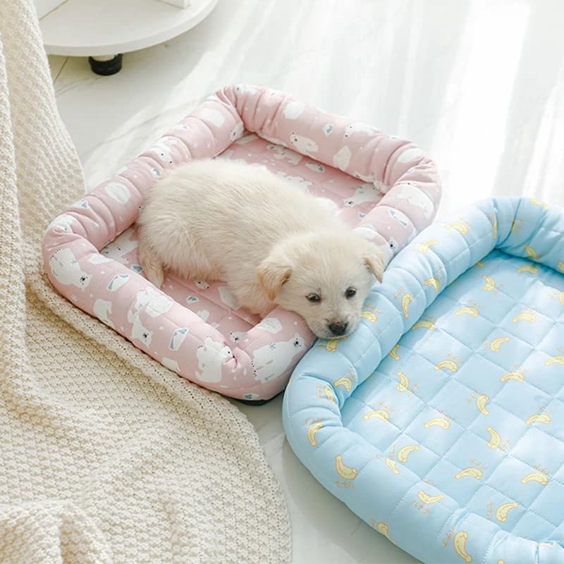 Summer Cooling Pet Dog Mat Ice Pad For Dogs Cats Pet Kennel Top Quality Cold Silk Sleep Bed Dog Accessories Pet Bed S-L