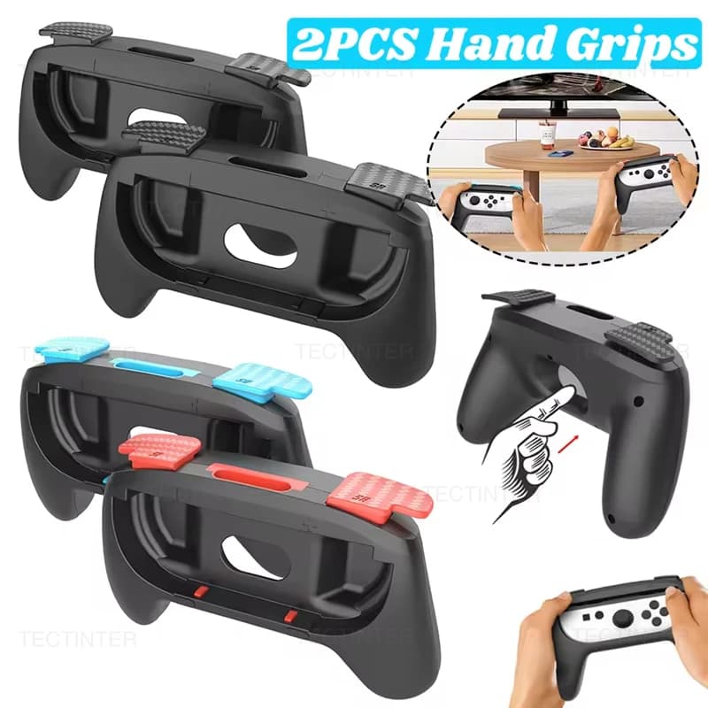Kit 2 impugnature per Nintendo Switch 2, supporto comfort per controller joystick, custodia protettiva per accessori Switch 2