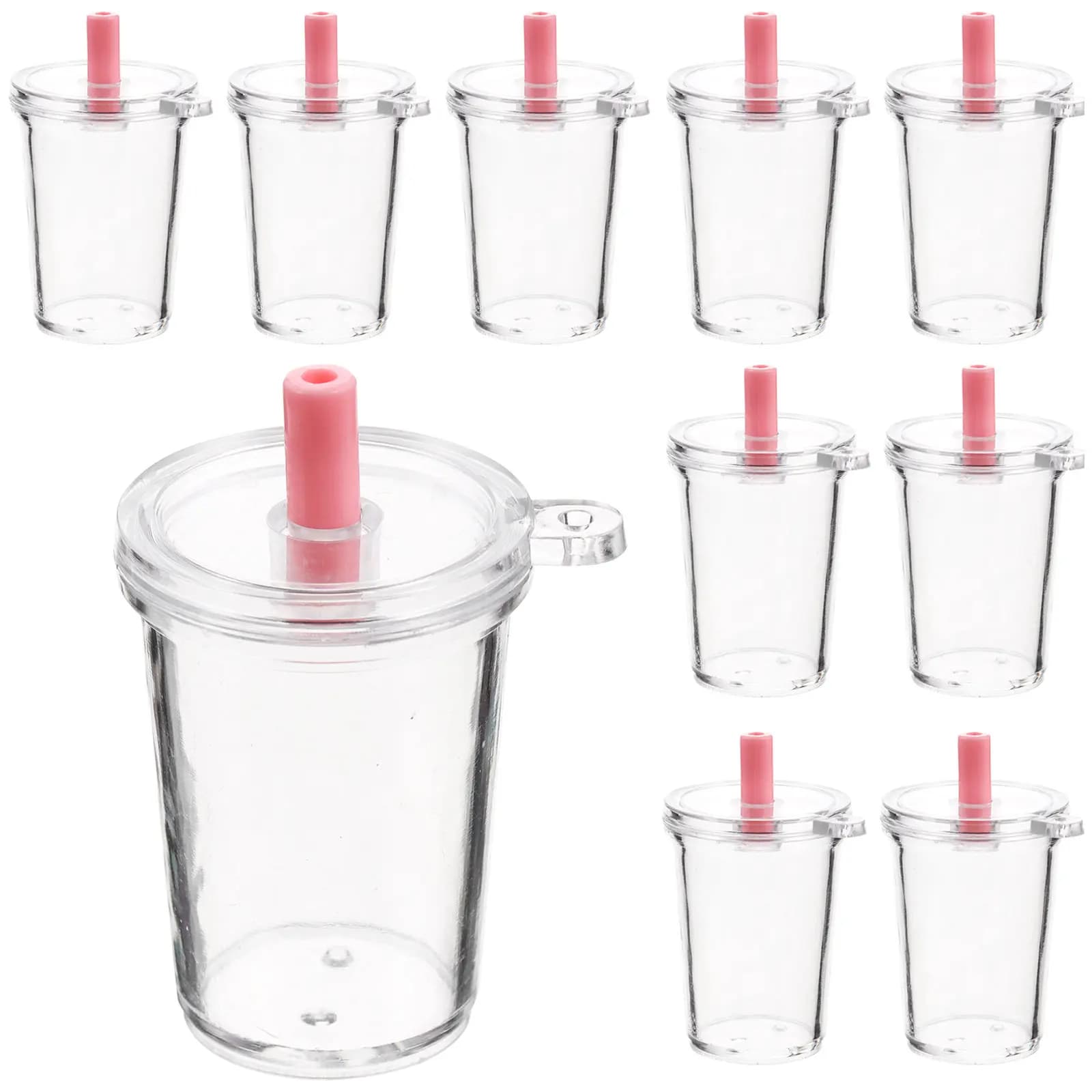 30 Pezzi Mini Ciondoli a Forma di Tazza in Plastica per Gioielli Fai da Te, Ciondoli per Portachiavi, Braccialetti, Decorazioni da Appendere, Accessori, Ciondoli a Forma di Tazza per Collane