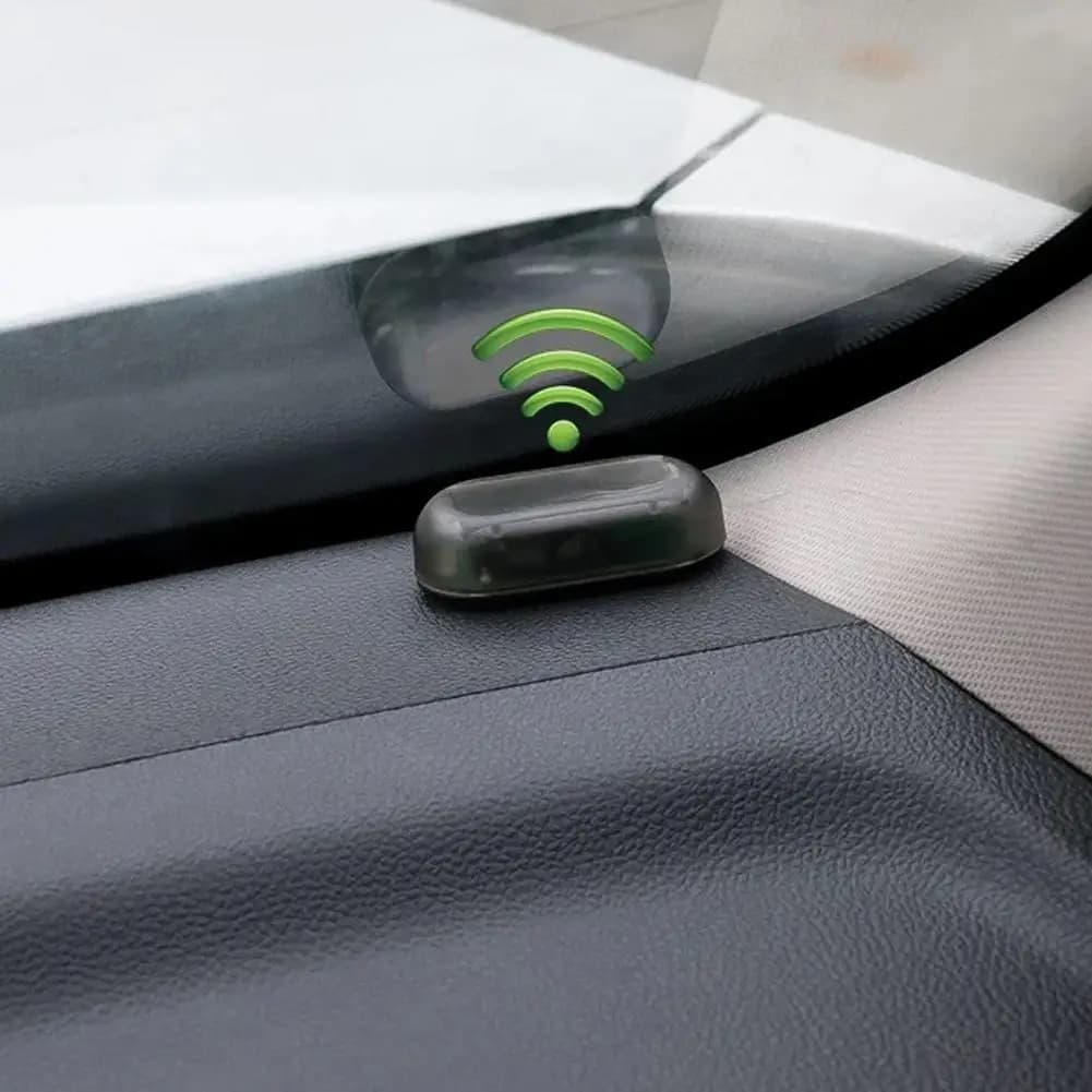1 pz ad energia solare per auto finta luce di sicurezza simulata allarme fittizio lampada lampeggiante a LED senza fili luce di avvertimento antifurto