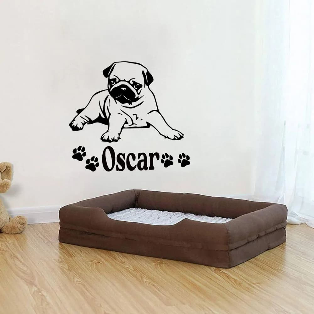 1PC Creative Pet Grooming Custom Name Home Decor Wall Stickers For Home Decor Wall Decoration Murals
