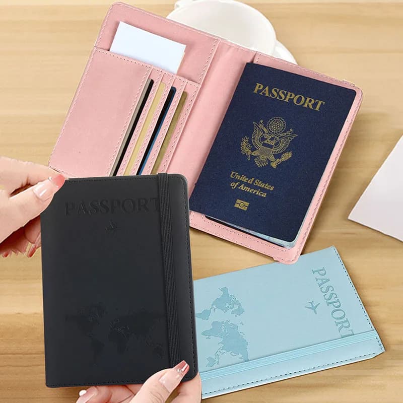 Custodia a portafoglio porta passaporto essenziale da viaggio per uomo/donna - Porta libri per passaporto Accessori da viaggio/Busta per passaporto