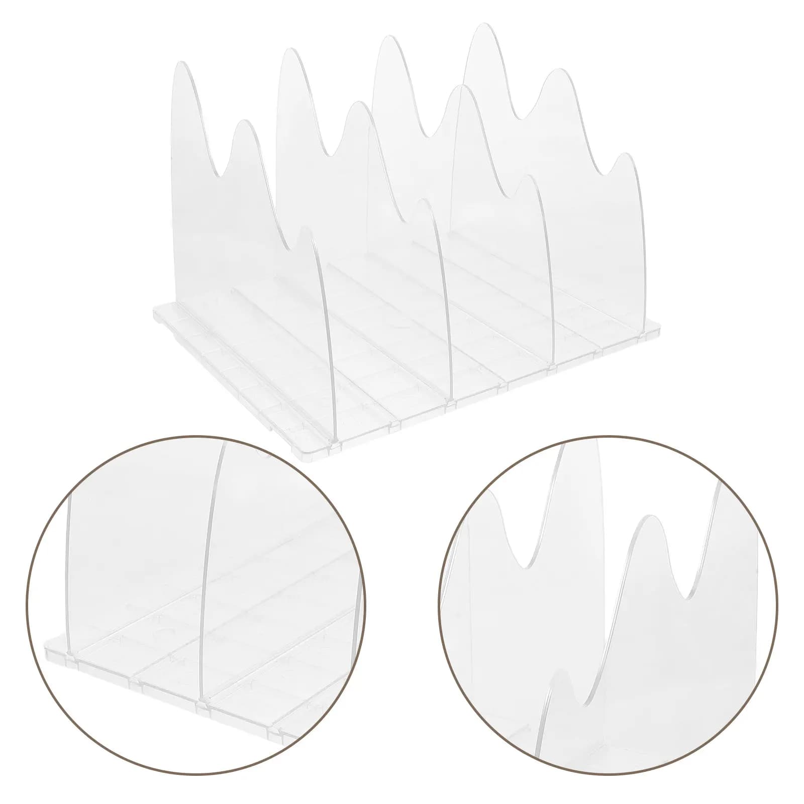 Creative Storage Shelf Divider Adjustable Clear Plastic Organizer For Bags Files Books Home Office Closet Multifunctional Space