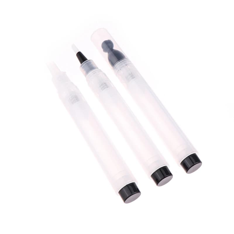 Pressed rotary vacuum pen with 7ml bottom empty travel bottle reusable brush/Silicone/Empty pen with ball head for liquid foundation