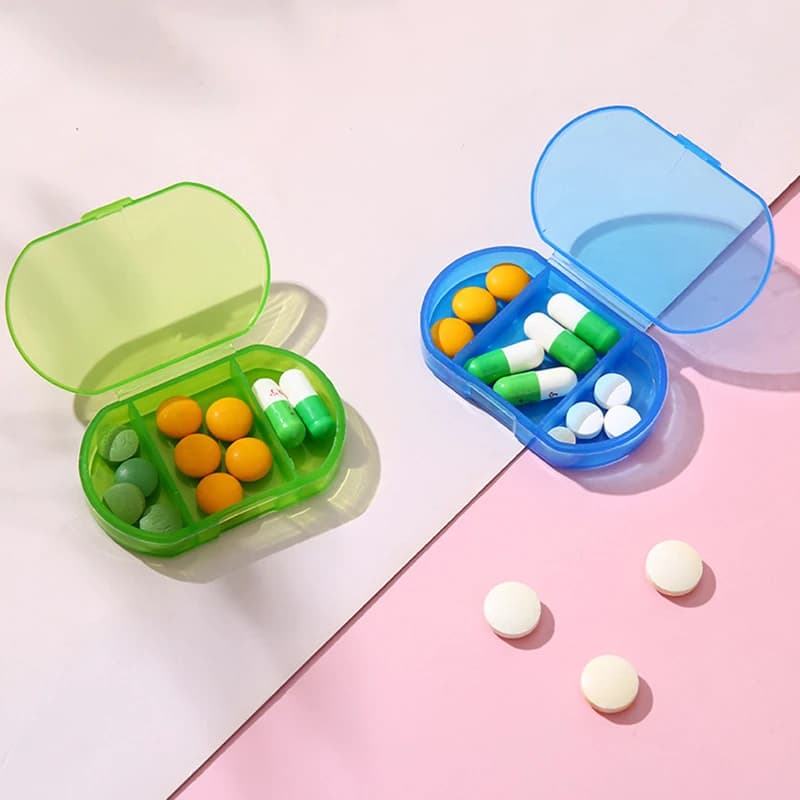 3 griglie portapillole mini portapillole tablet portapillole dispenser porta tablet da viaggio contenitore scatola di immagazzinaggio di farmaci per medicinali