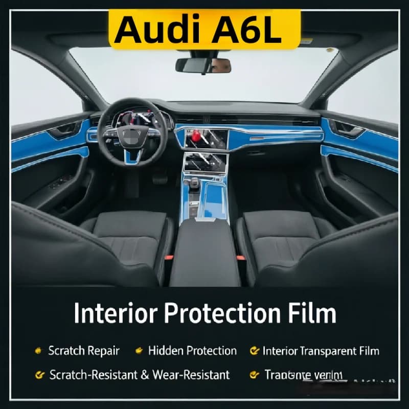 For 2025 Audi A6L interior center console screen protector car decoration accessories transparent anti-scratch protective film