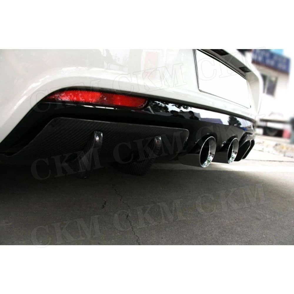 For VW Golf 6 VI MK6 R20 2010-2013, Rear bumper cover, 2-piece protection, Carbon fiber rear diffuser, Styling Auto accessories