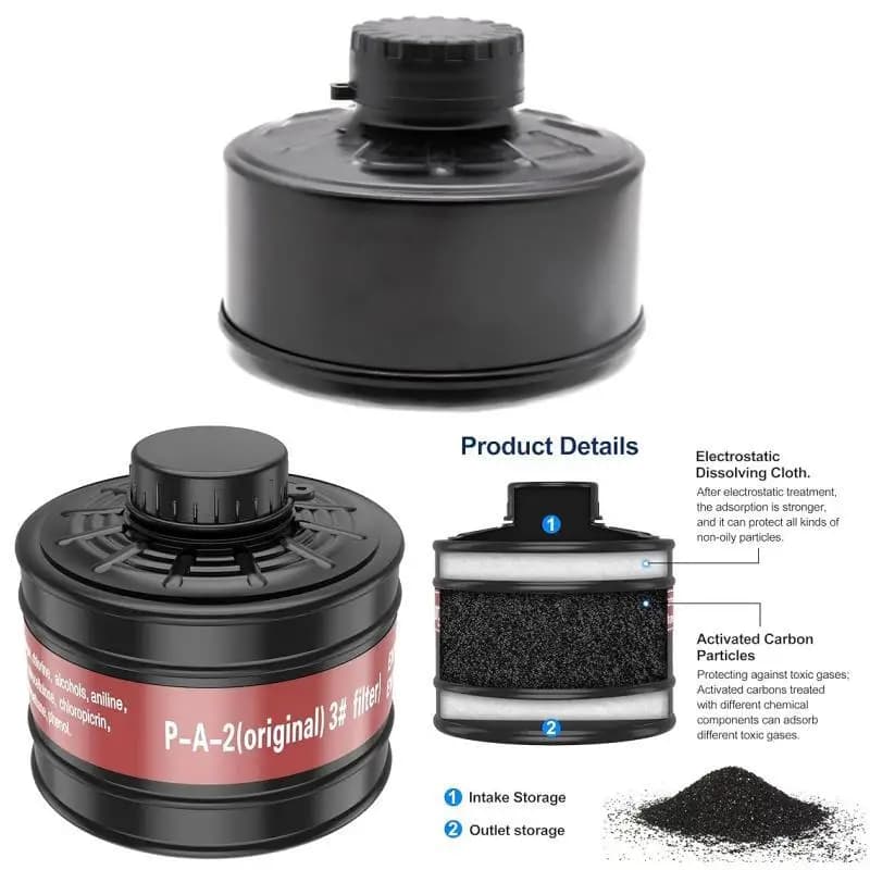 Interface R40 Filter gas mask 40 mm respiratory container Practical spare accessory Mask Chemical gas mask Breather