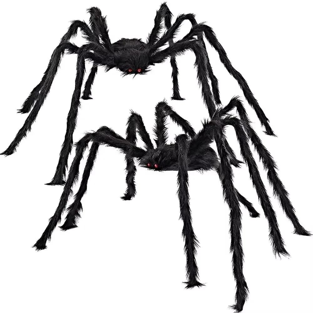Plush Halloween Giant Realistic Spider Tricky Soft Decoration Large Black Spiders Simulation Outdoor Spider Props Halloween