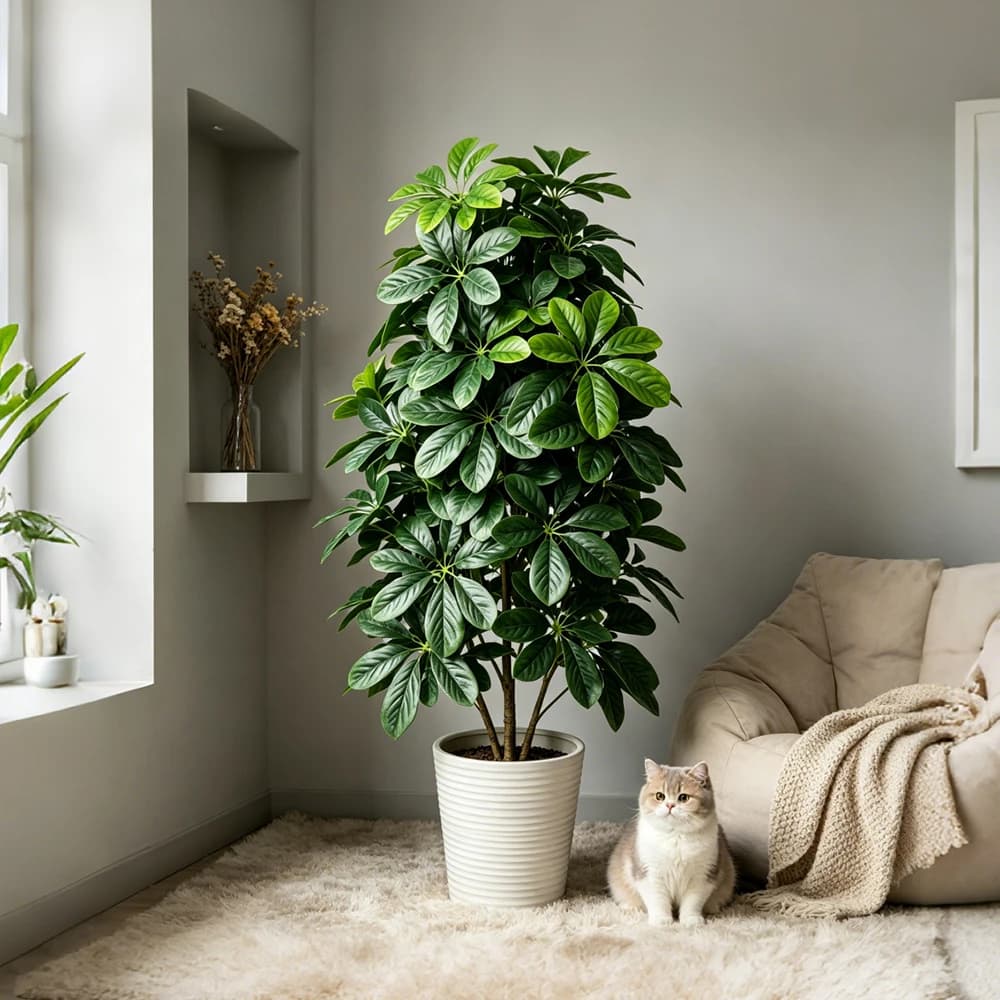 Pianta Artificiale Monstera 85/98cm, Foglie di Palma Tropicale Finte, Albero di Maranta in Plastica, Ramo di Schefflera Verde per Decorazione Casa e Negozio