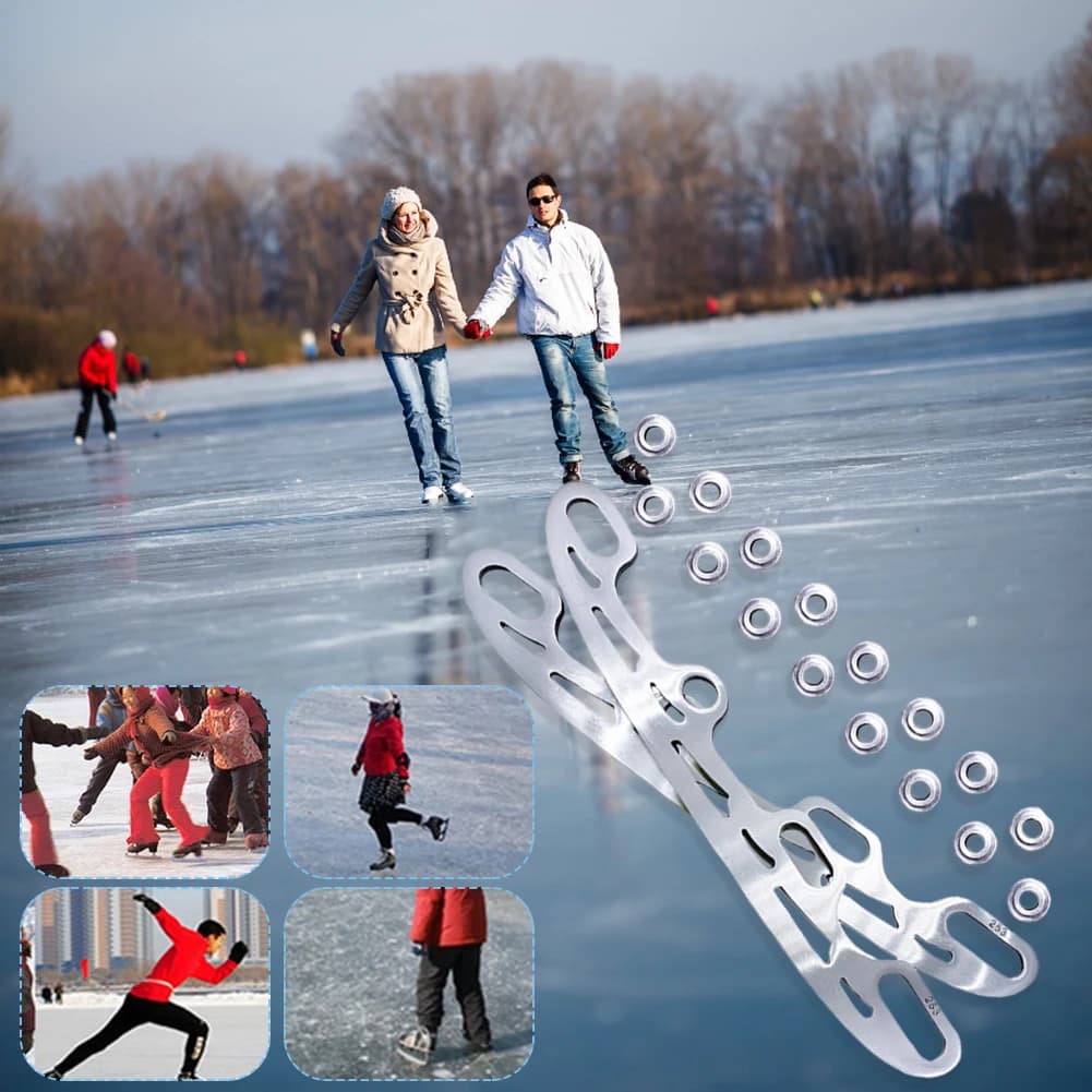 Lame di ricambio per pattinaggio da 253/290 MM lama per ghiaccio 1 paio lama per pattinaggio su ghiaccio lama per pattini in linea in acciaio inossidabile per donna uomo