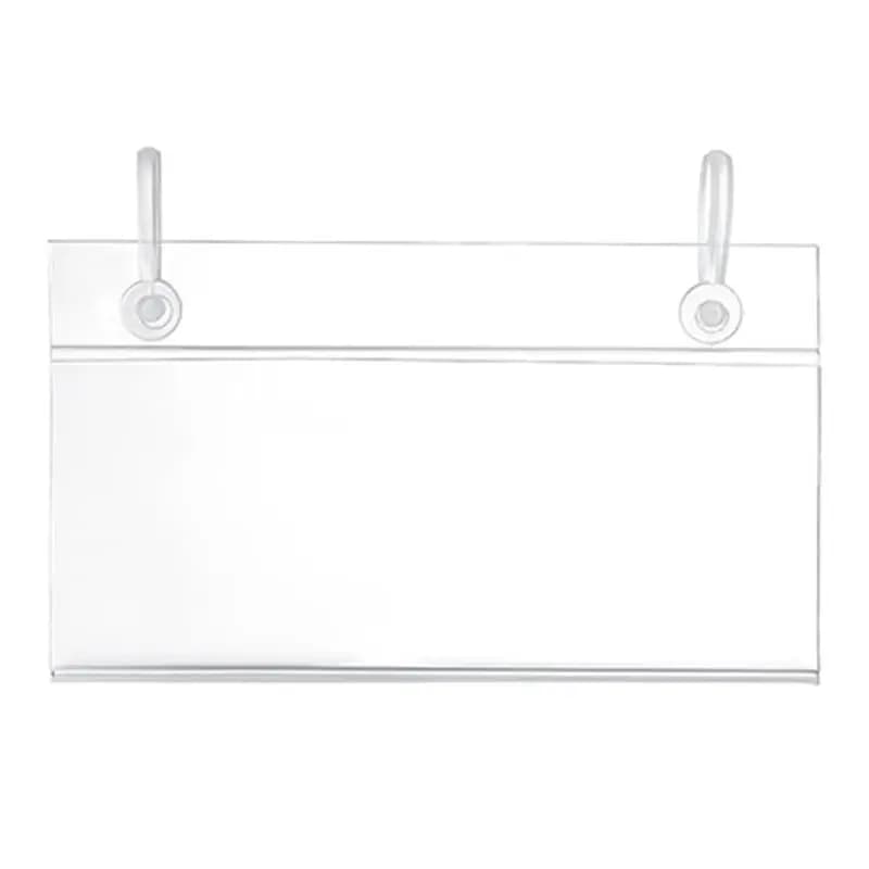 200 portatarghette per scaffali in filo metallico, portaetichette trasparenti da 4 pollici x 2,3 pollici per scaffalature in plastica-A68E
