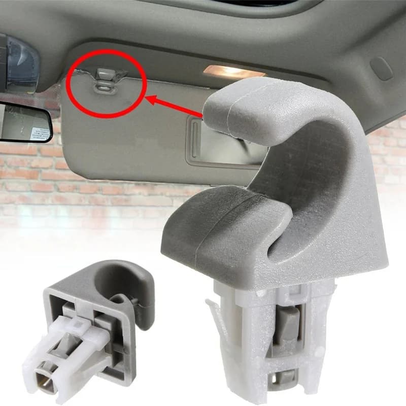Grigio Visiera Parasole Clip Gancio Staffa Interni Auto In Plastica Visiera di Fissaggio Clip Trim per Toyota Camry Corolla Highlander Prius/RAV4