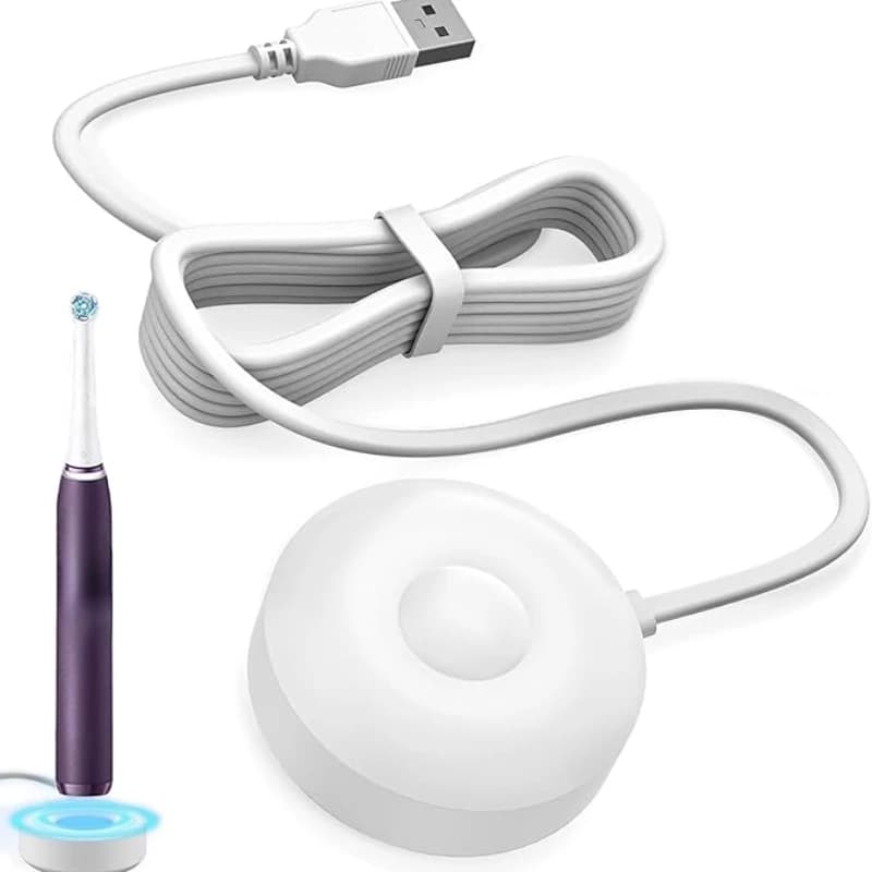 1-piece charger for Oral-B iO Series 7 8 9, USB magnetic electric toothbrush charging base, replacement power adapter cable.