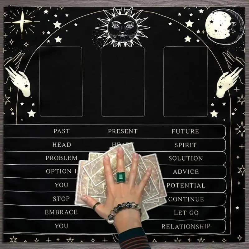 31BE Divinations Card Table Cloth Tapestry Reading Card Tarots Card Tablecloth